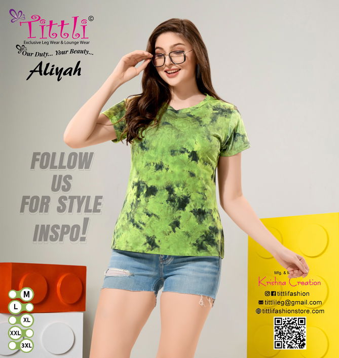 Aliyah Tie And Dye Ladies T Shirts Wholesale Shop In Surat